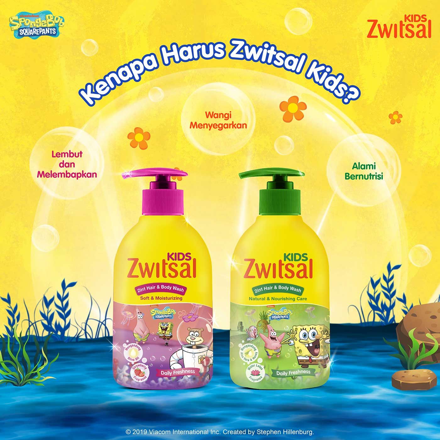 Zwitsal Kids 2 In 1 Sabun Mandi Cair Anak Natural And Nourish 280ml - 5