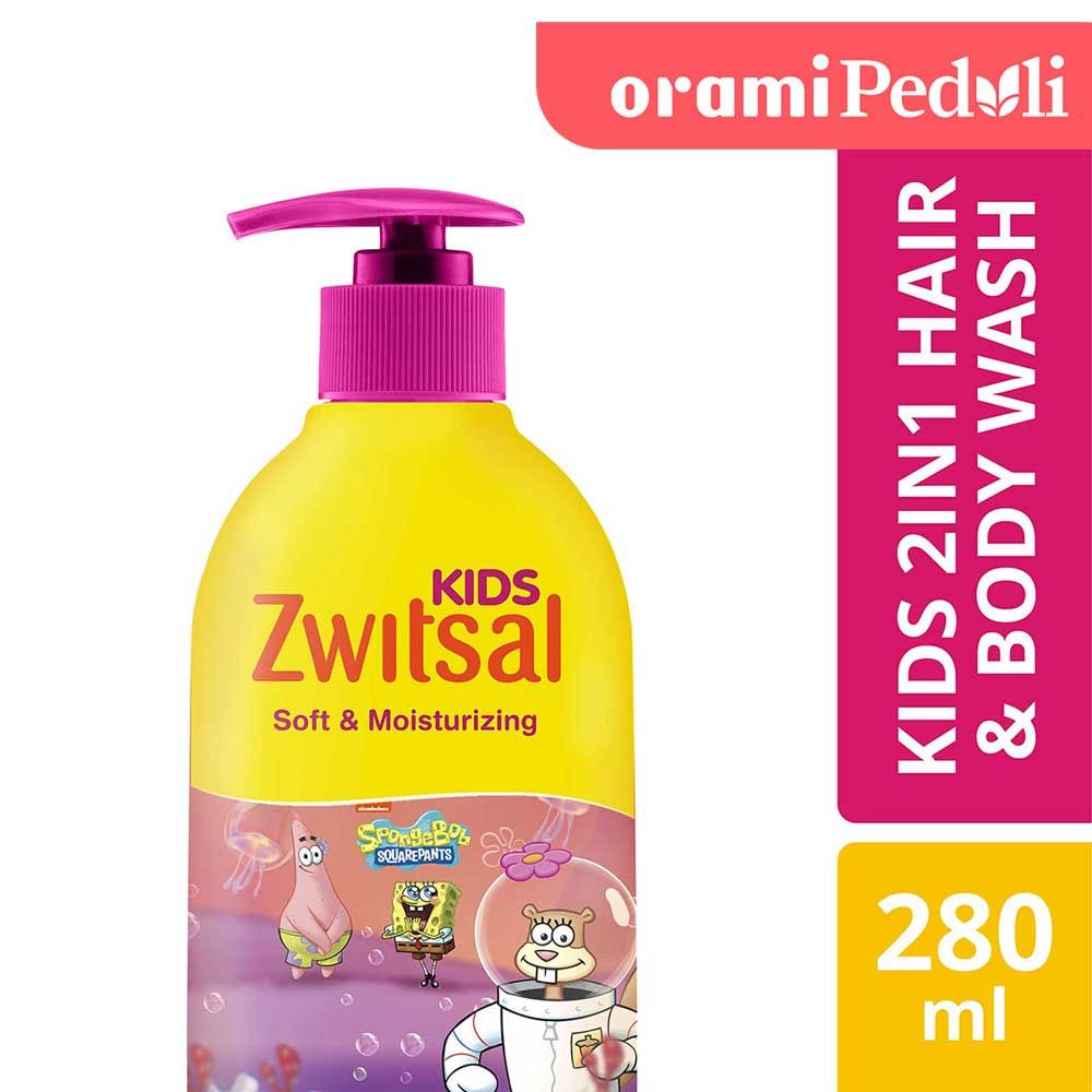 Zwitsal Kids 2 In 1 Sabun Mandi Cair Anak Soft And Moisturizing 280ml - 1