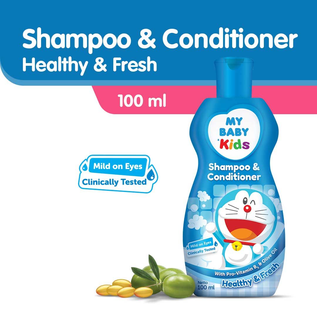 My Baby Kids Shampoo & Conditioner 100ML- Healthy & Fresh - Blue - 1