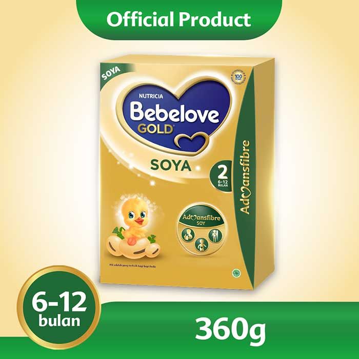 Bebelove Gold Soya 2 Formula Soya Bayi Bubuk 360 GR - 1