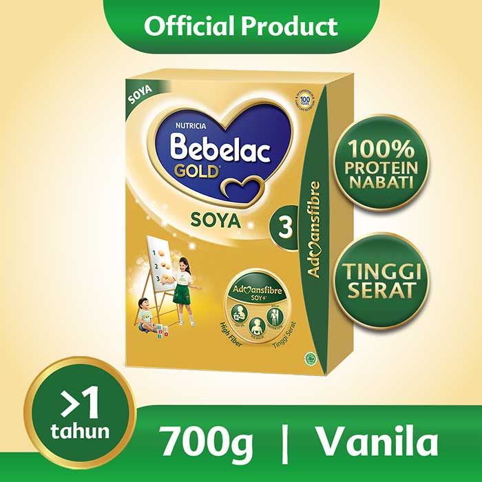 Bebelac Gold Soya 3 Vanila Formula Soya Bubuk 700 GR - 1