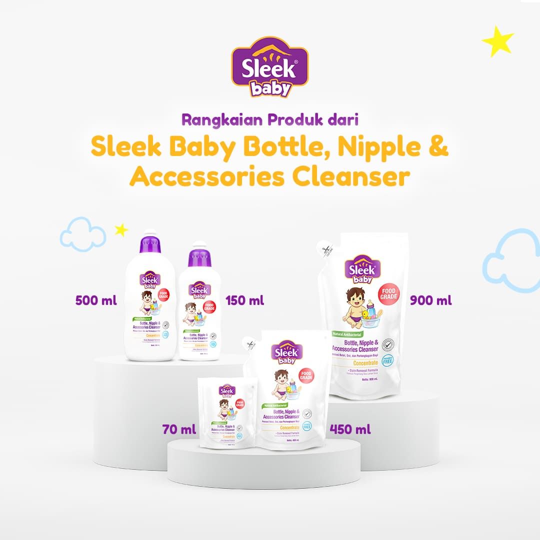 Sleek Baby Bottle Nipple & Accessories Cleanser Pouch 450ml - 5