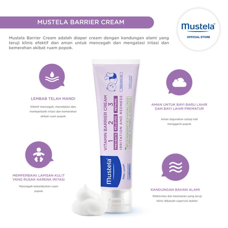 Mustela Bebe Barrier Cream 50ml - 5