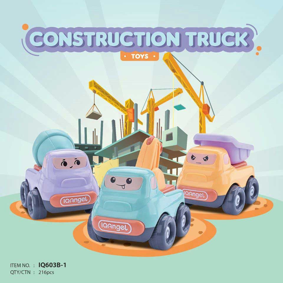 IQ ANGEL Construction Truck Toys (Cement Pastel) - 1