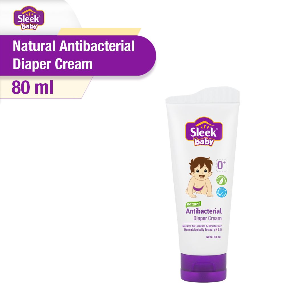 Sleek Baby Natural Antibacterial Diaper Cream Tube 80ml - 1