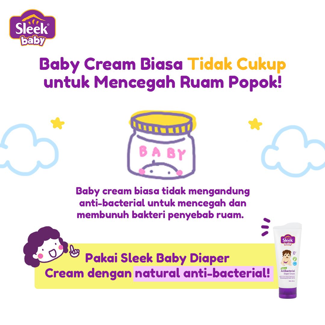 Sleek Baby Natural Antibacterial Diaper Cream Tube 80ml - 4