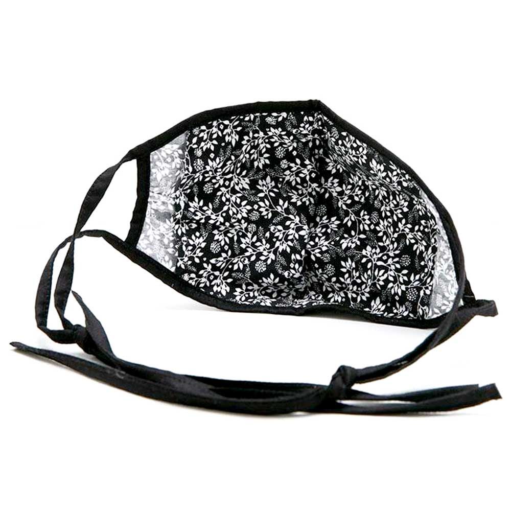 Benka Reusable Cup Mask Floral Black Lining - 2