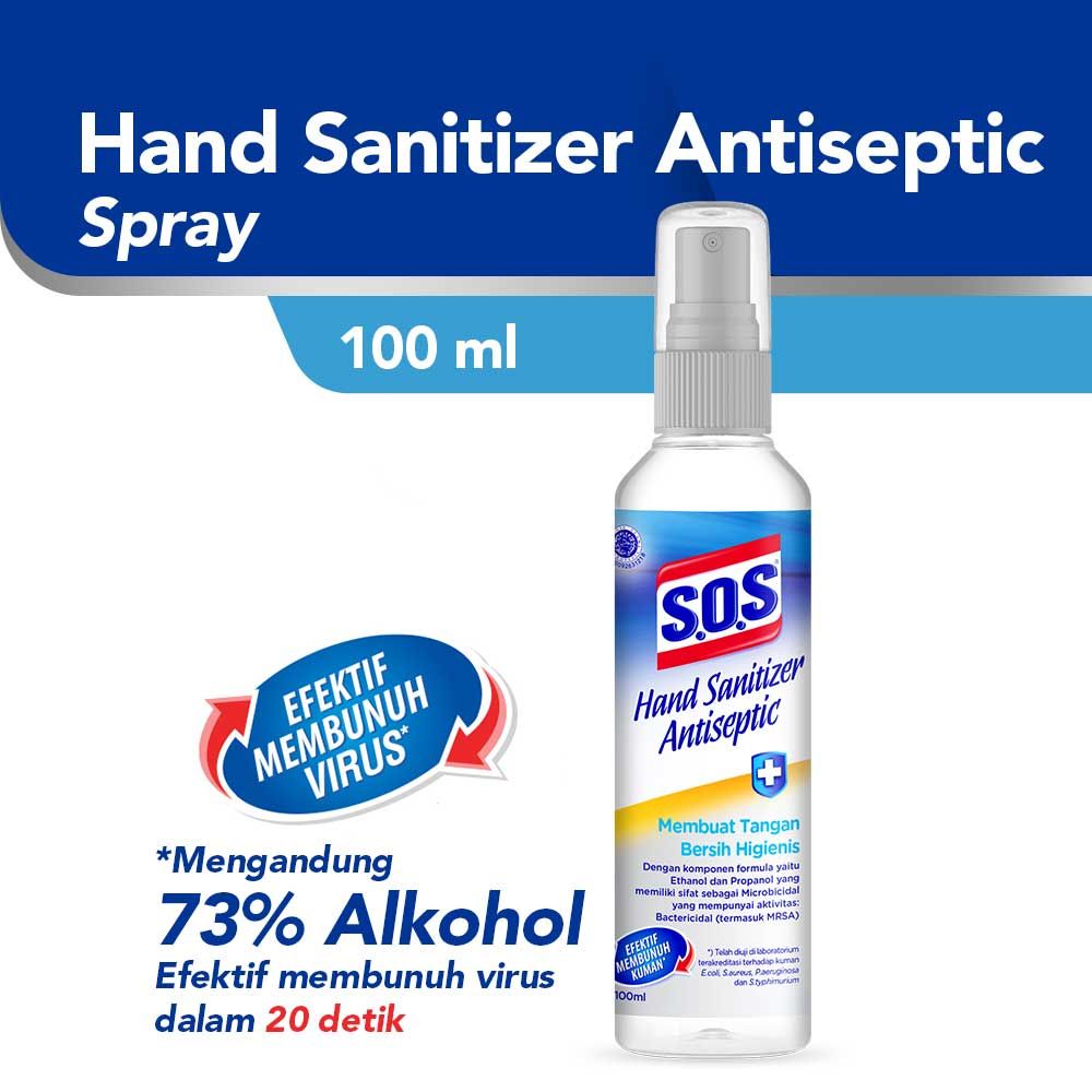 SOS Hand Sanitizer Antiseptic Spray 100ml - 1