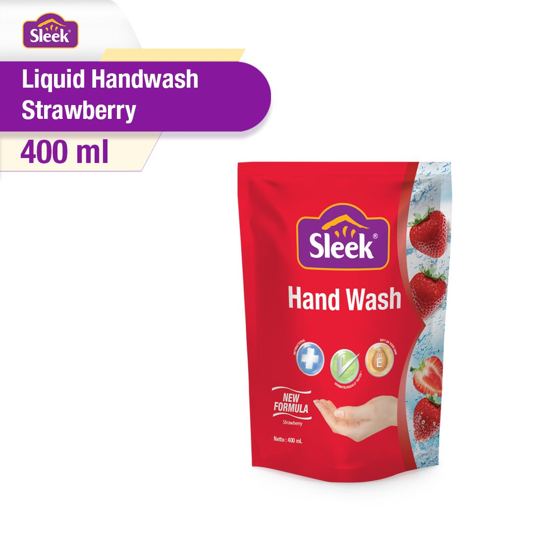 Sleek Handwash Strawberry Pouch 400ml - 1