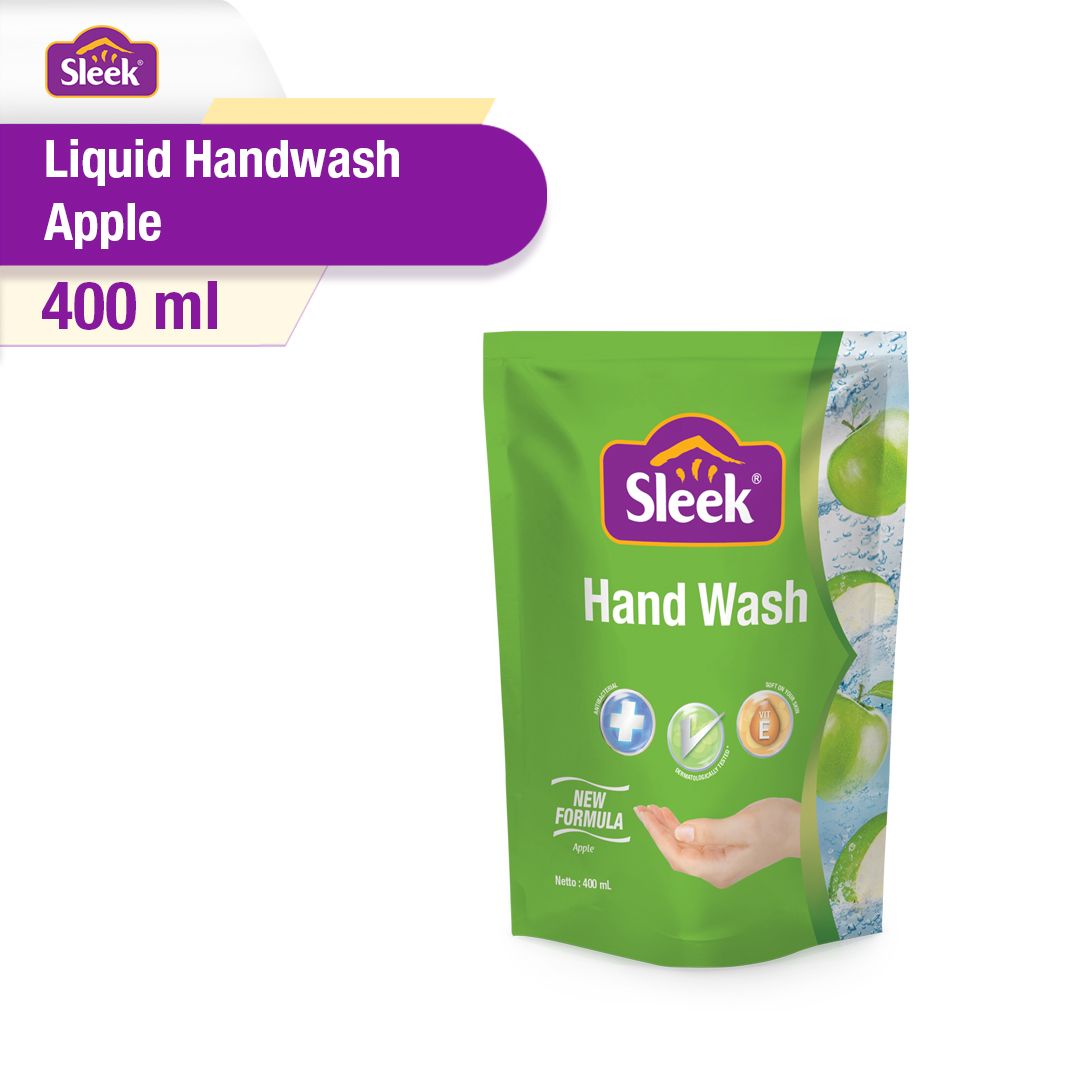 Sleek Handwash Apple Pouch 400ml - 1
