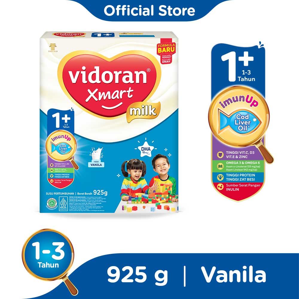 Vidoran Xmart 1+ Nutriplex Vanilla 925g - 1