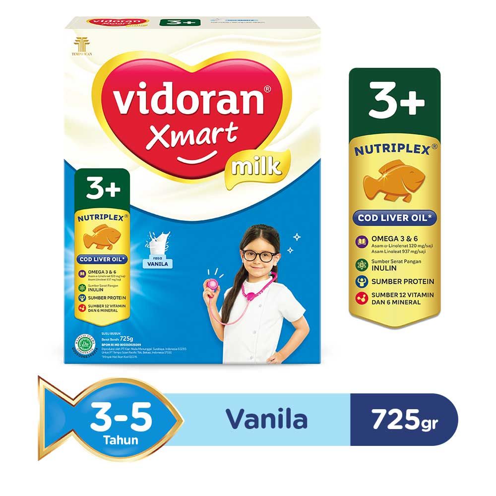 Vidoran Xmart 3+ Nutriplex Vanilla/1000g - 1