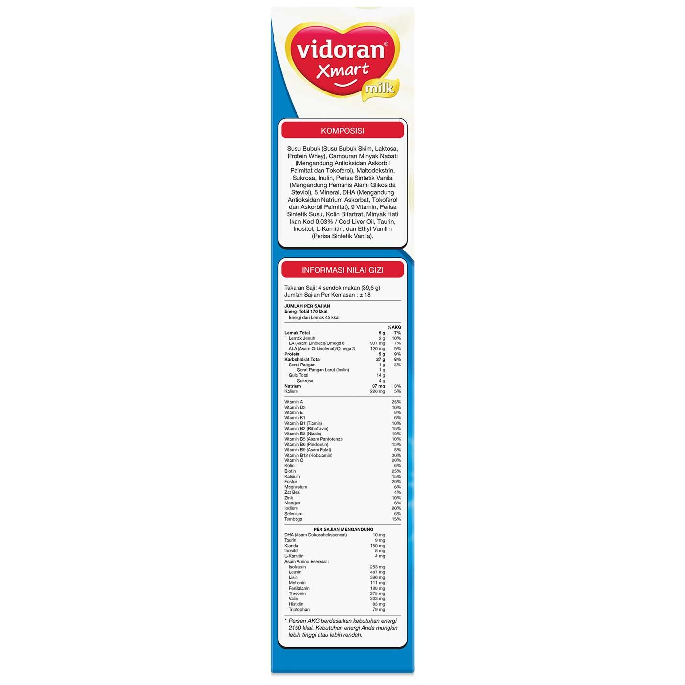 Vidoran Xmart 3+ Nutriplex Vanilla/1000g - 3