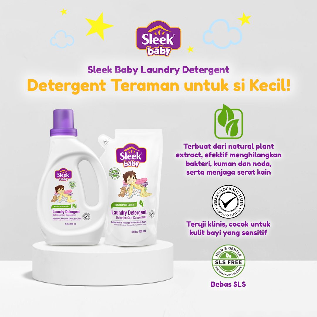 Sleek Baby Laundry Detergent Pouch 450ml - 2