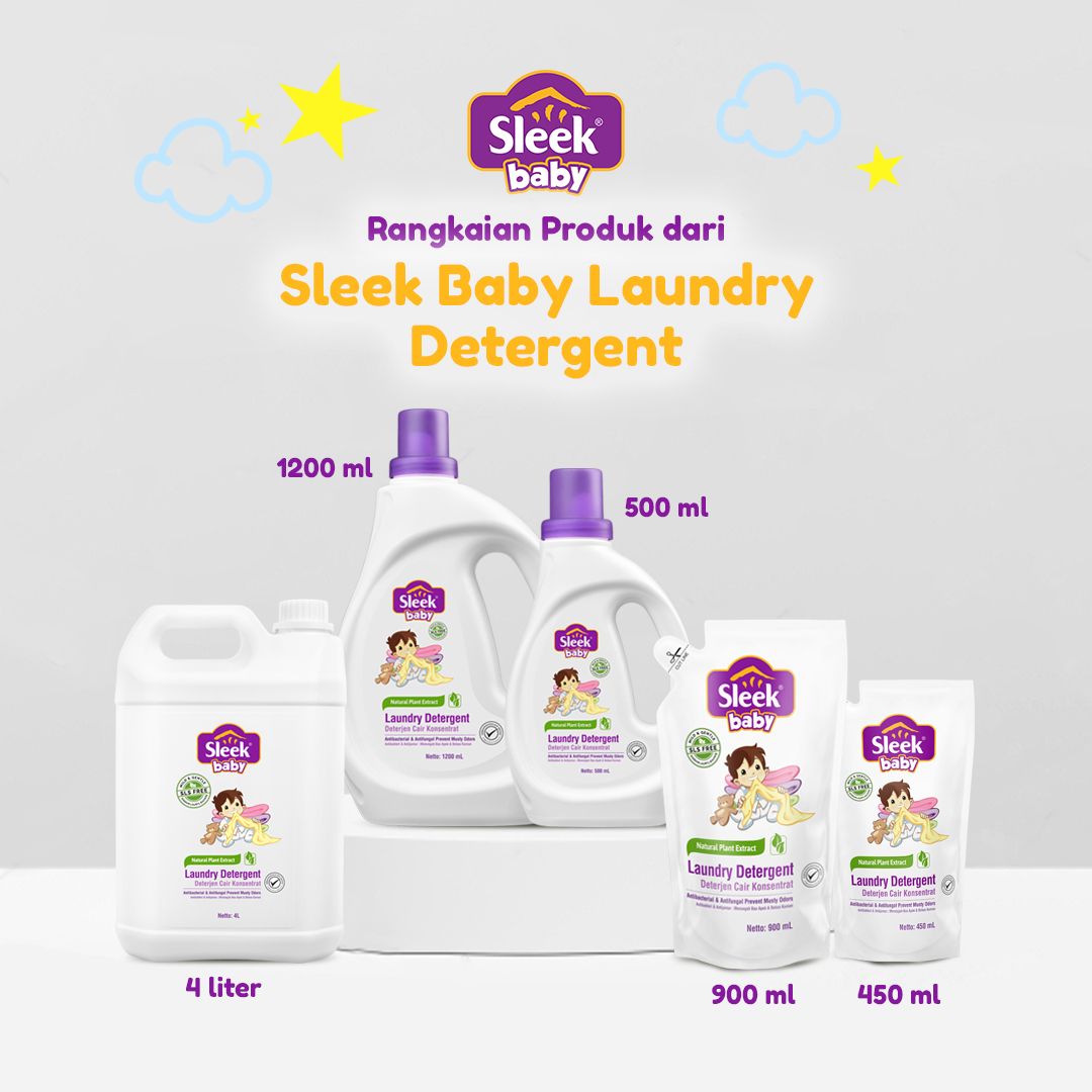 Sleek Baby Laundry Detergent Pouch 450ml - 5