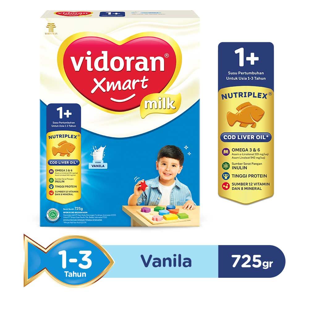 Vidoran Xmart 1+ Vanilla 725gram - 1