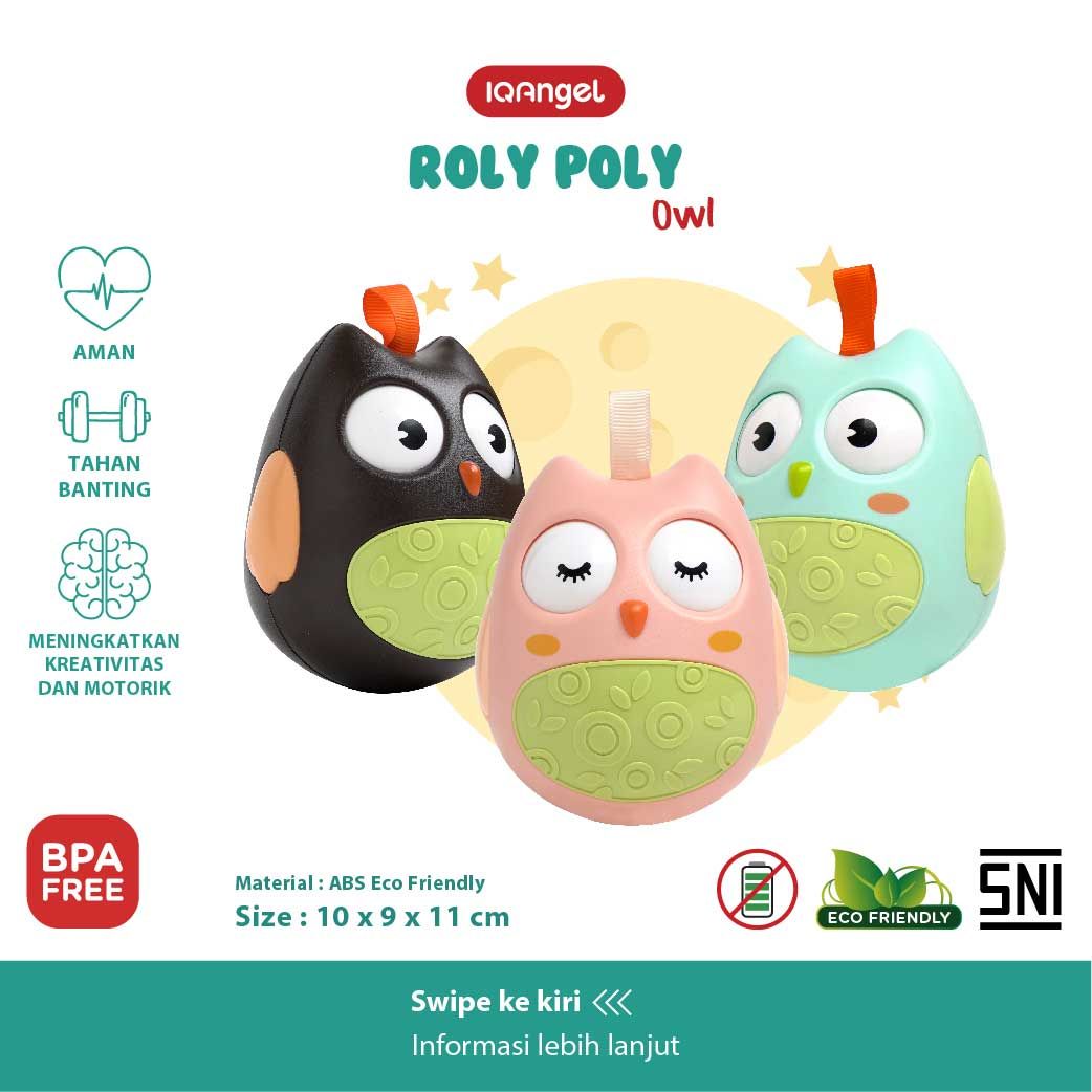 IQ Angel Roly Poly Owl Toy - 1
