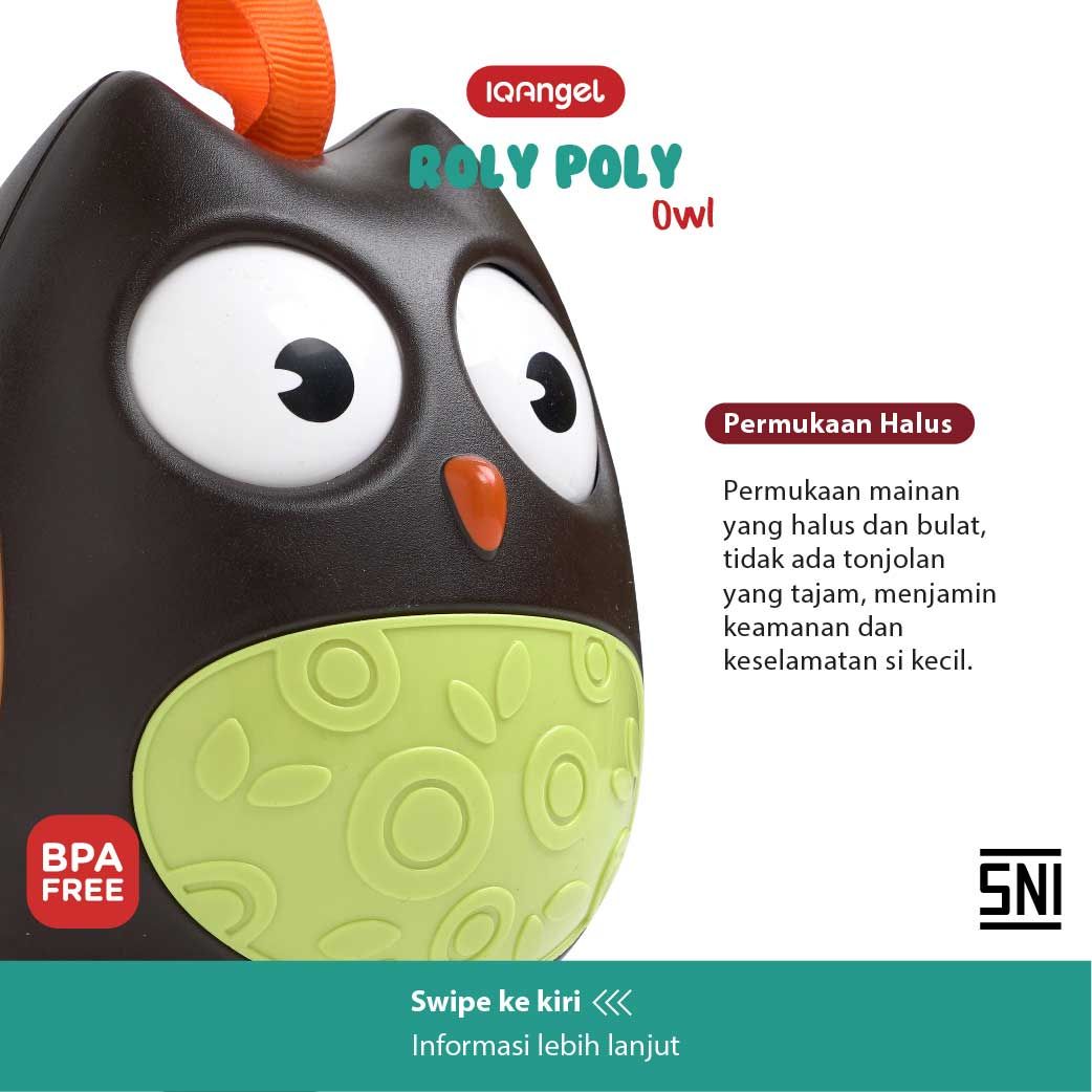 IQ Angel Roly Poly Owl Toy - 2