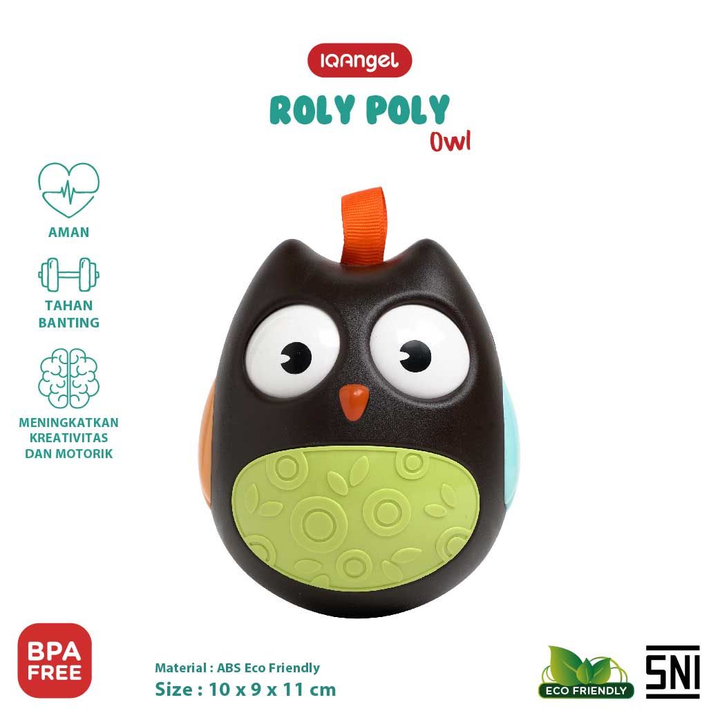 IQ Angel Roly Poly Owl Toy - 6