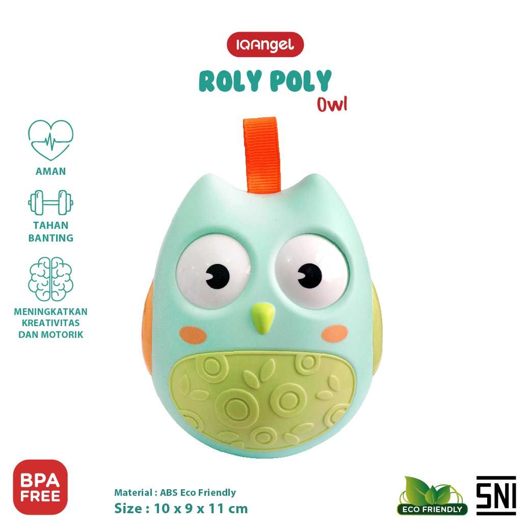 IQ Angel Roly Poly Owl Toy - 8