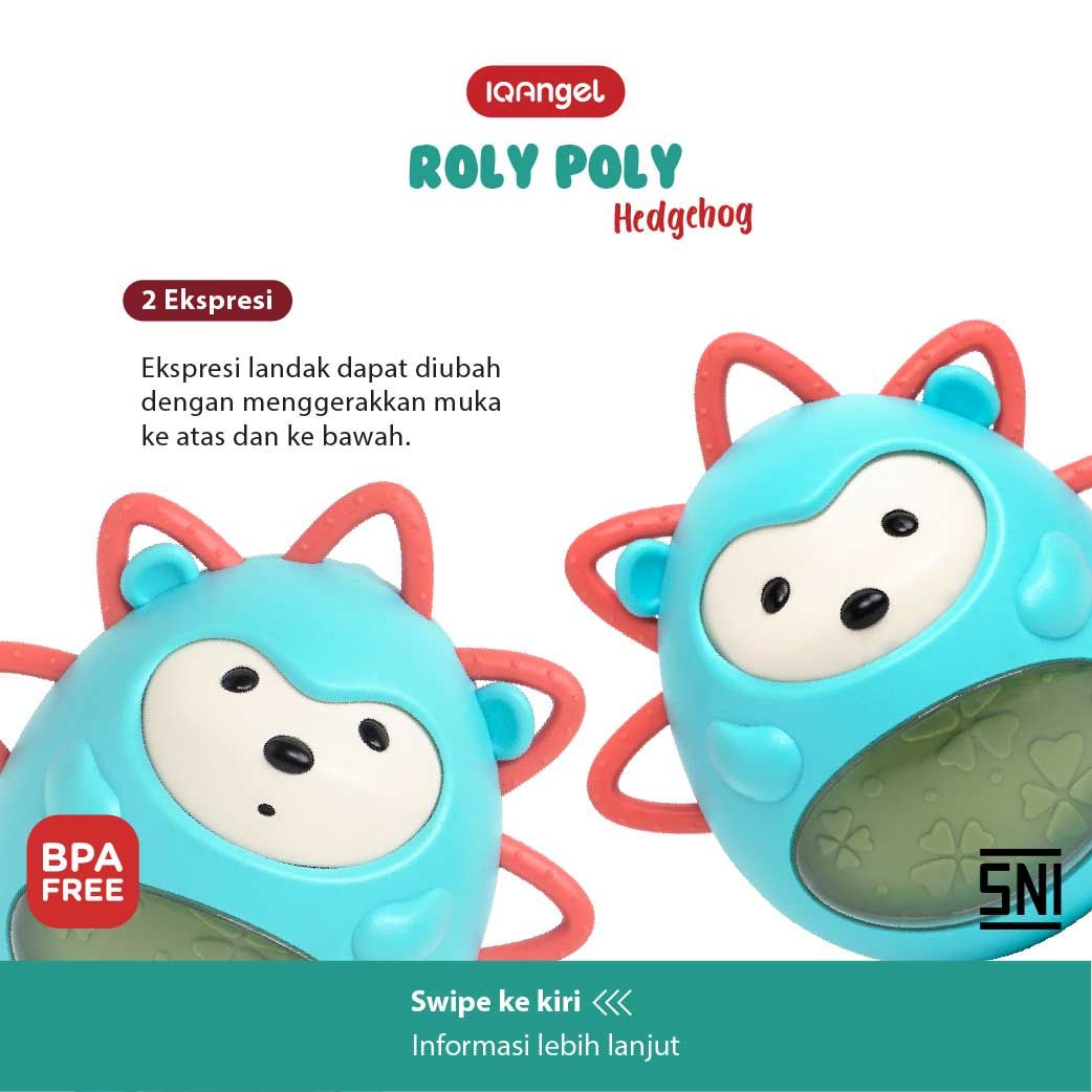IQ Angel 2in1 Roly Poly Hedgehog Teether Toy - 4