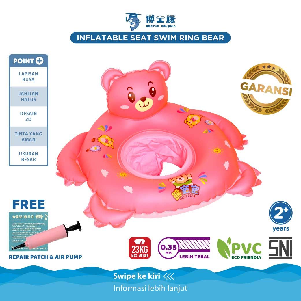 Doctor Dolphin Inflatable Seat Swing Ring Bear - 9