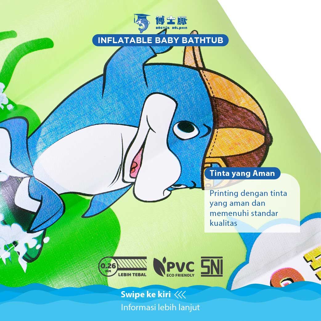 Doctor Dolphin Inflatable Baby Bathtub - 5