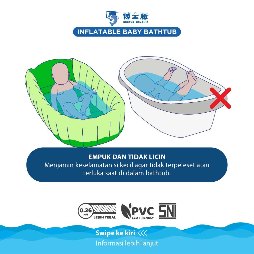Doctor Dolphin Inflatable Baby Bathtub - 8