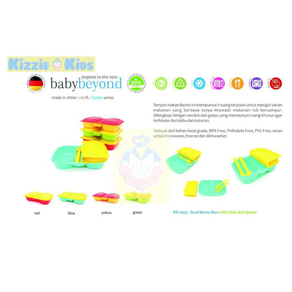 Baby Beyond Dual Bento-Box with Fork and Spoon - 1