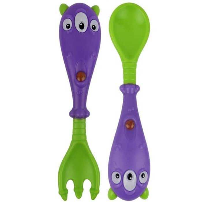 Nuby Monster Fork and Spoon - 1