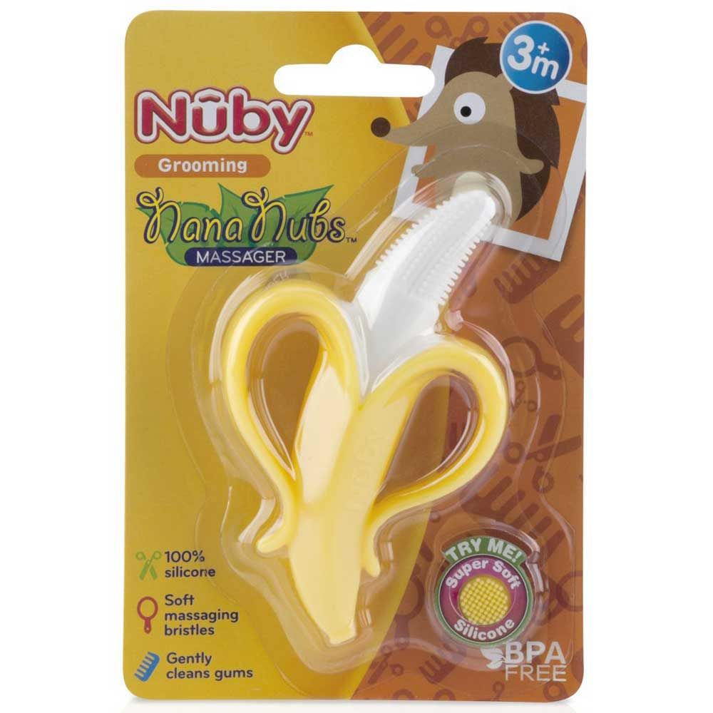 Nuby Banana Toothbrush - 3m+ ( theeter / gigitan ) - 1