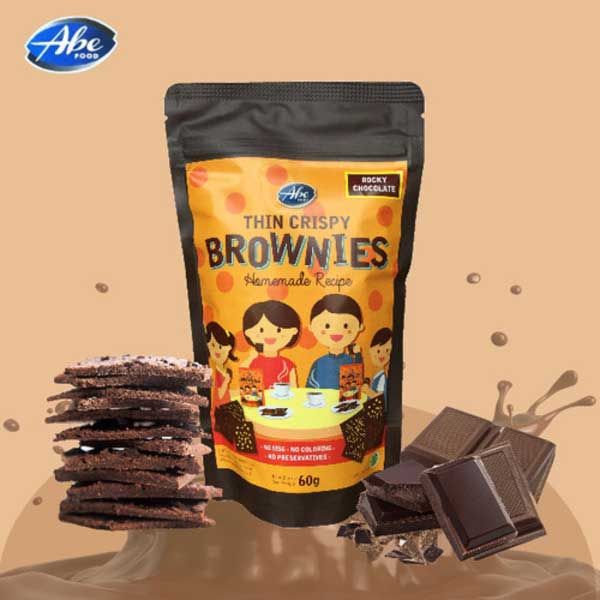Thin Crispy Brownies Homemade Recipe Rocky Chocolate - 1