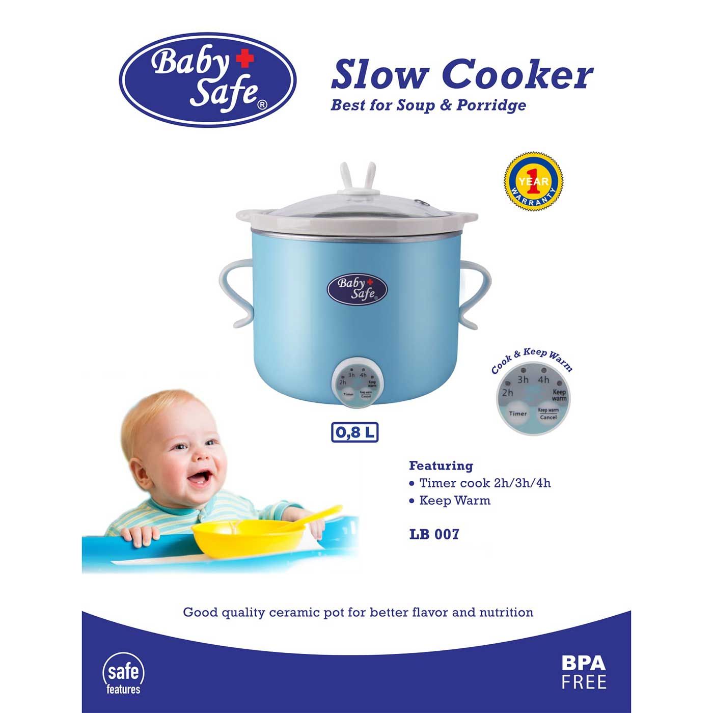 Baby Safe Slow Cooker Digital LB007 - 1