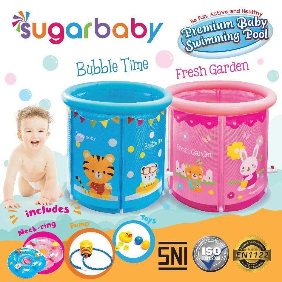 Sugar Baby Premium Baby Swimming Pool - Bubble Time (Blue) - 1