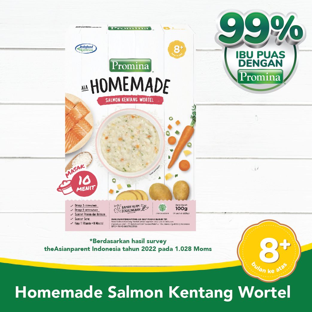 PROMINA 8+ Homemade Bubur Salmon Kentang Wortel Box - 100gr - 1