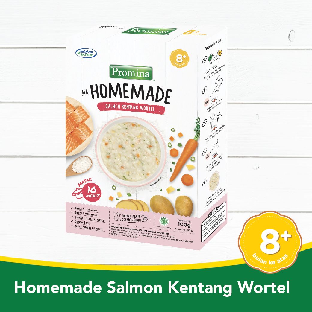 PROMINA 8+ Homemade Bubur Salmon Kentang Wortel Box - 100gr - 2