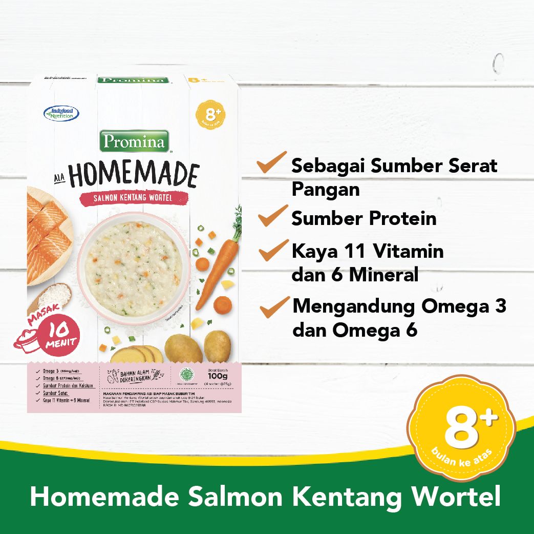 PROMINA 8+ Homemade Bubur Salmon Kentang Wortel Box - 100gr - 3