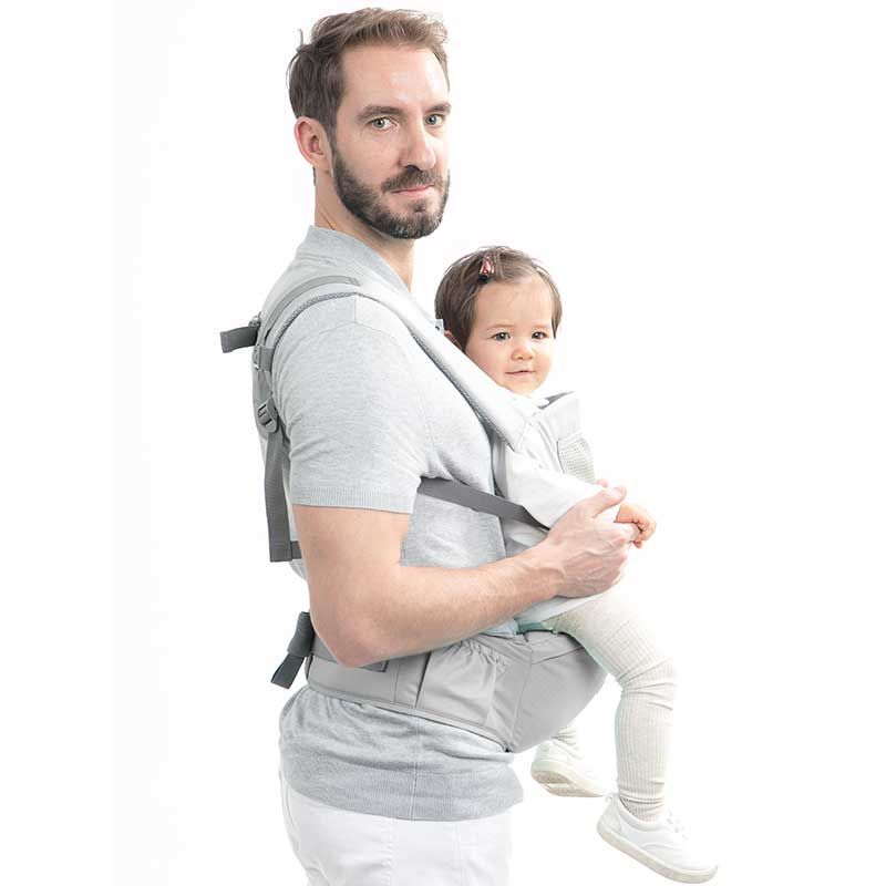 Mooimom Casual Hipseat Carrier White Grey H90502WZ - 2