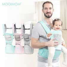 Mooimom Casual Hipseat Carrier White Grey H90502WZ - 3