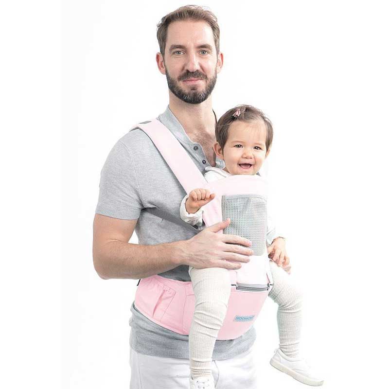 Mooimom Casual Hipseat Carrier Pink H90502D - 1