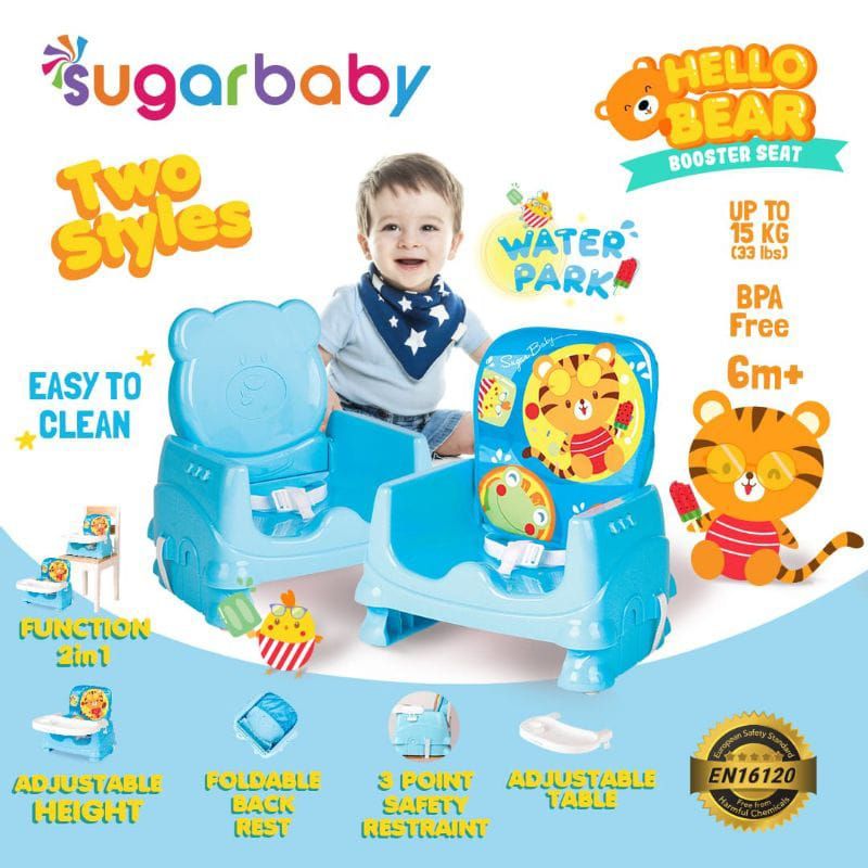 Sugar Baby Sit On Me Folded Booster Seat - Water Park - 1