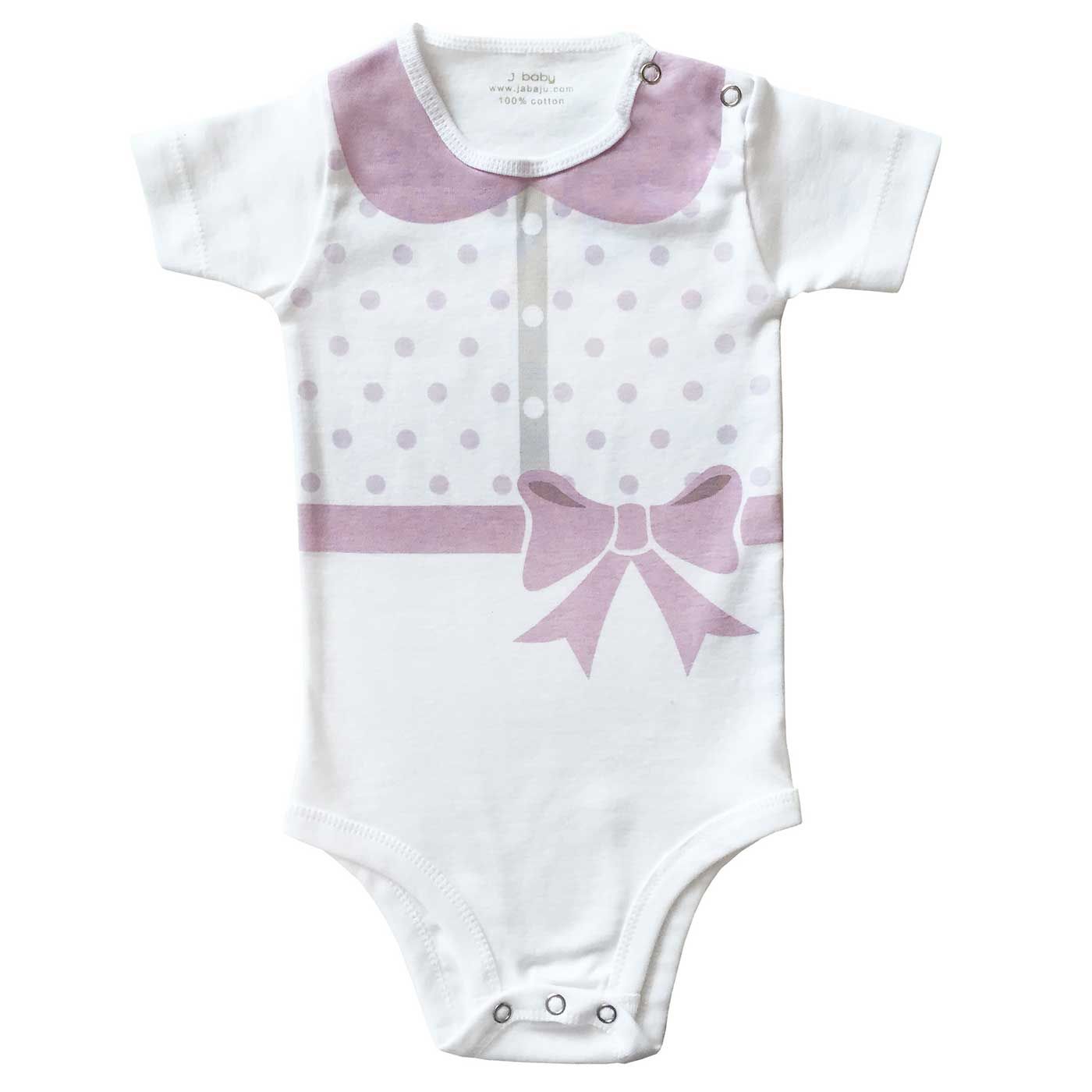 J-Baby Bodysuit Girl Polkadot Pink 3-12 month - 1