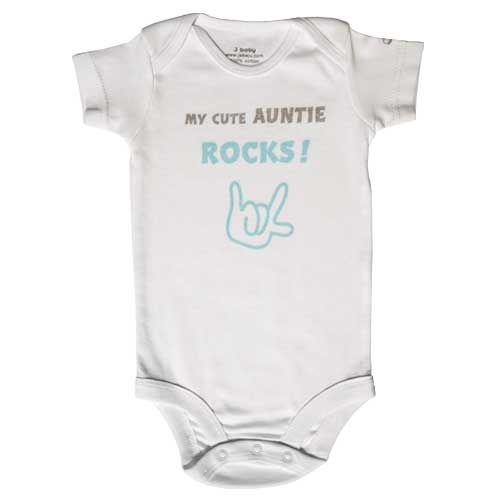 J-Baby Bodysuit My Auntie Rocks 3-12 month - 1