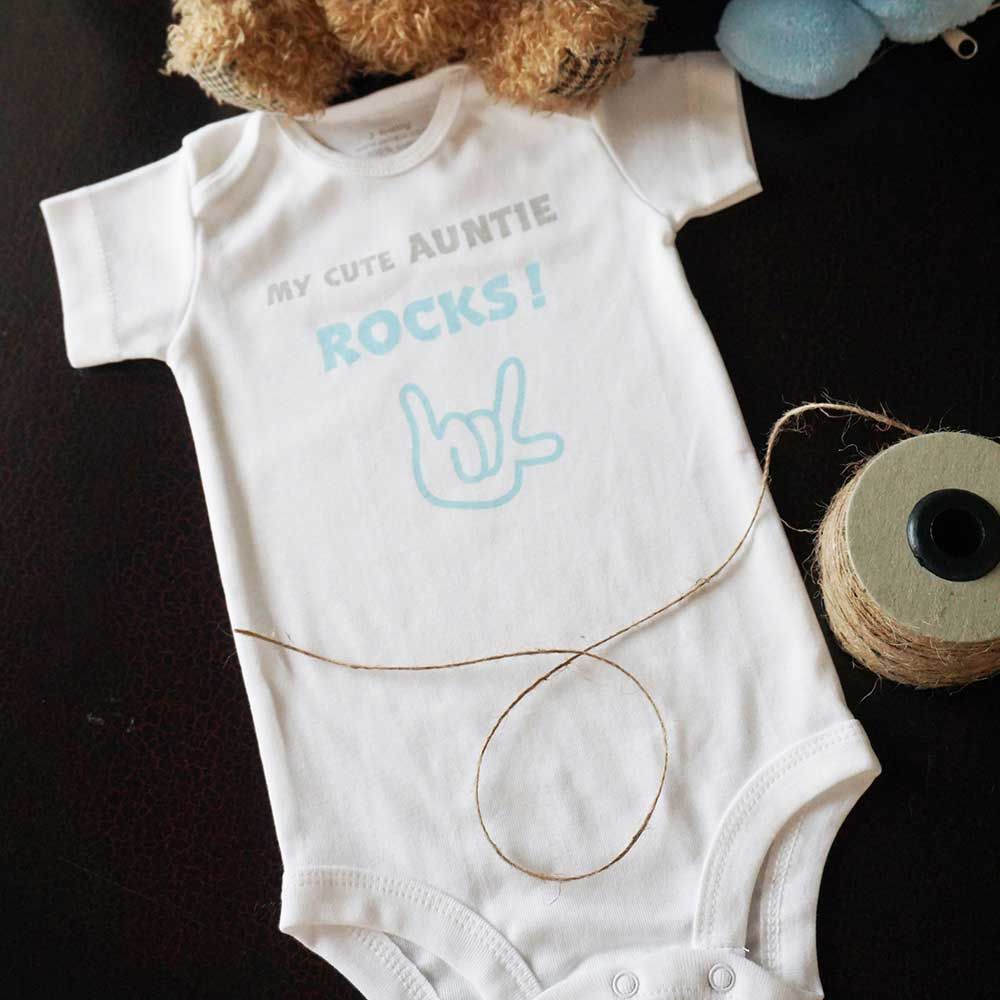 J-Baby Bodysuit My Auntie Rocks 3-12 month - 2