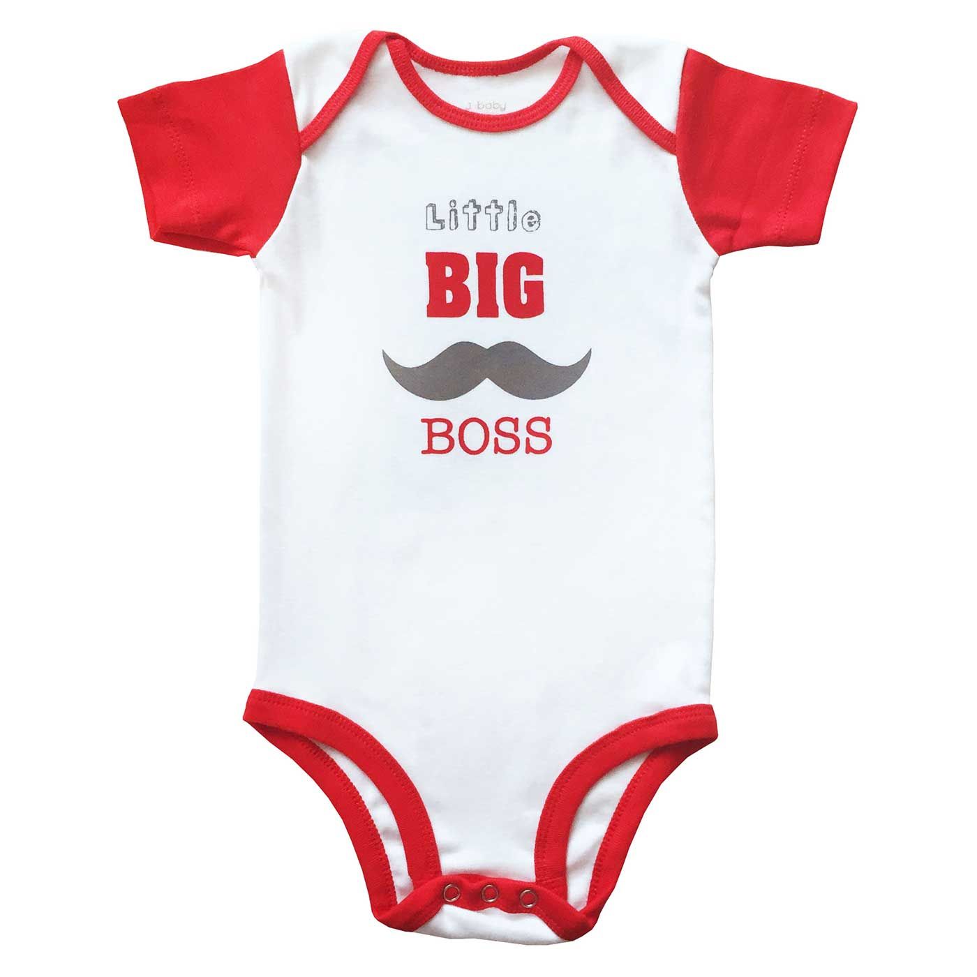 J-Baby Bodysuit Little Big Boss Merah 3-12 month - 1