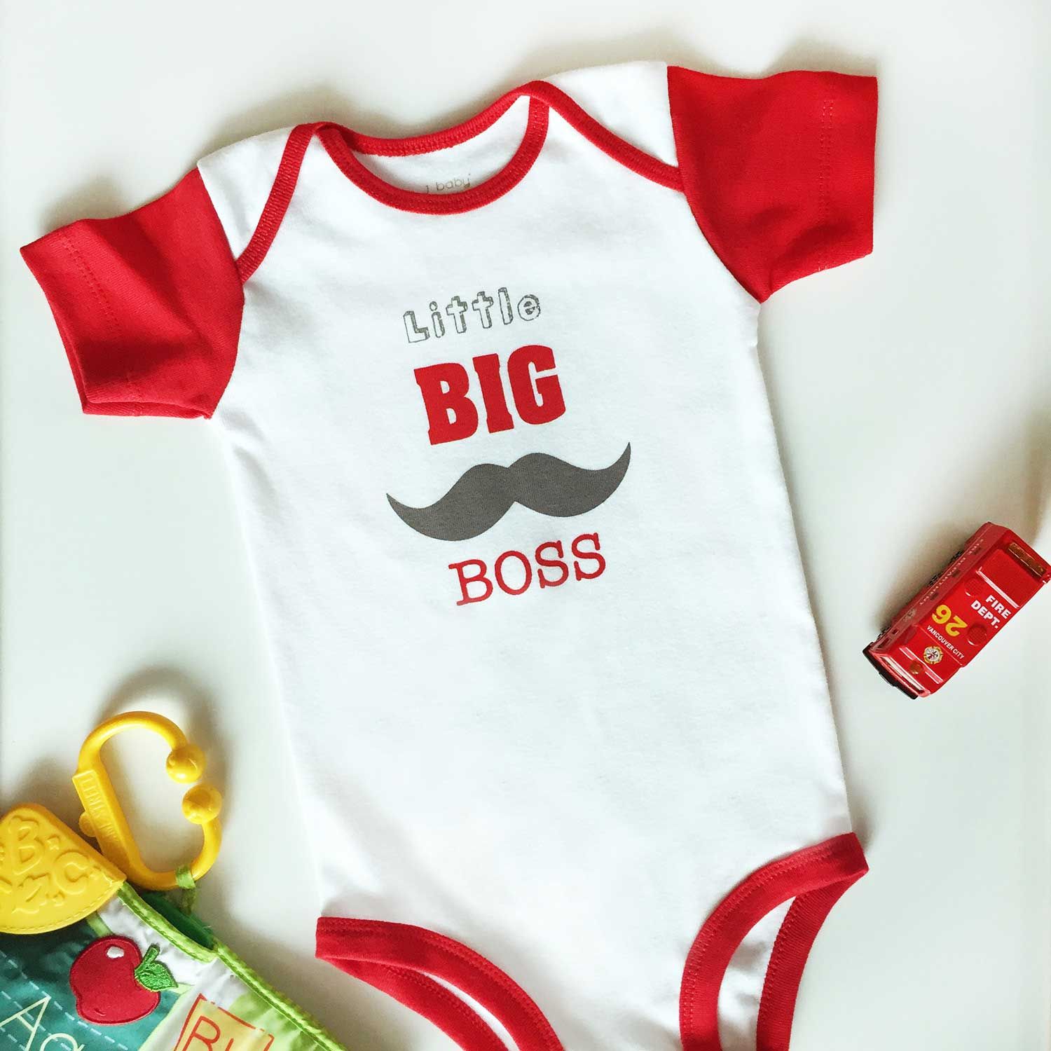 J-Baby Bodysuit Little Big Boss Merah 3-12 month - 2