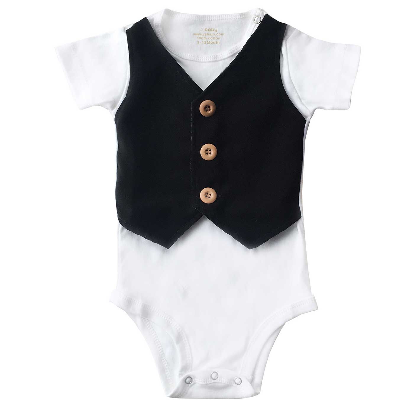 J-Baby Bodysuit Rompi Kain Hitam 3-12 month - 1