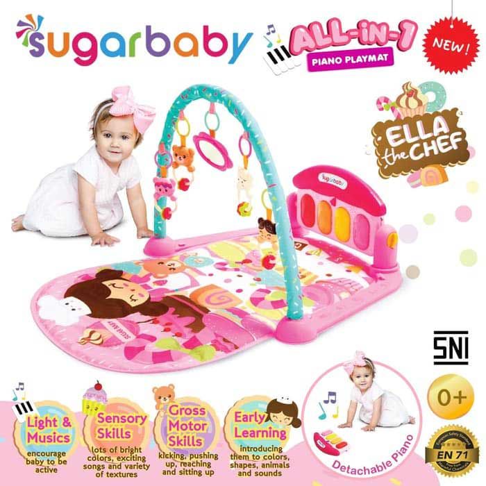 Sugar Baby All in 1 Piano Playmat - Ella the Chef (Pink) - 1