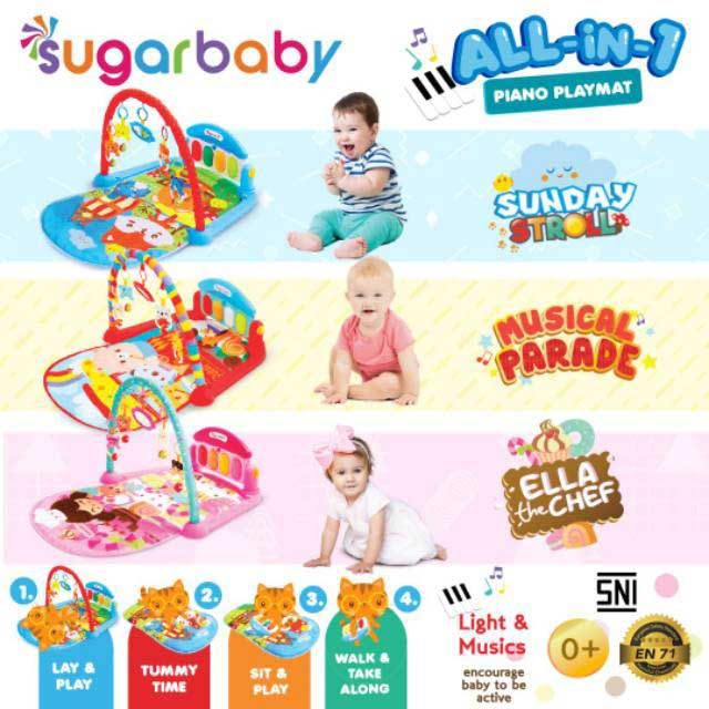 Sugar Baby All in 1 Piano Playmat - Ella the Chef (Pink) - 3