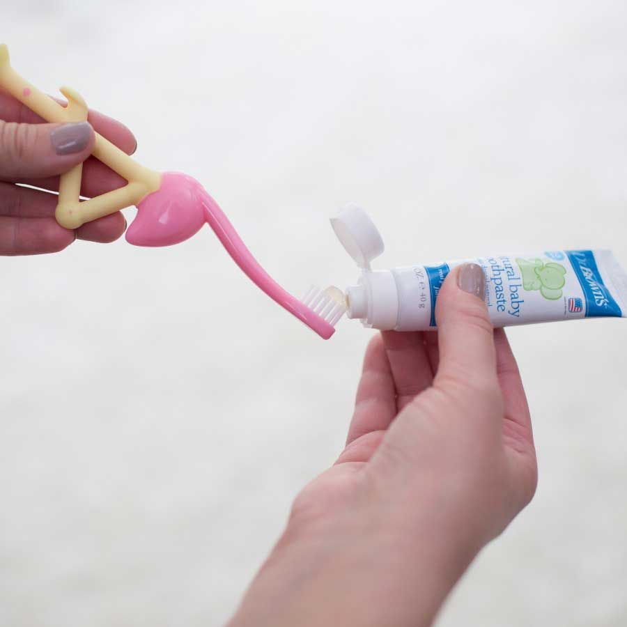 Dr.Brown's Toddler Toothbrush, Flamingo, 1-pack - 3